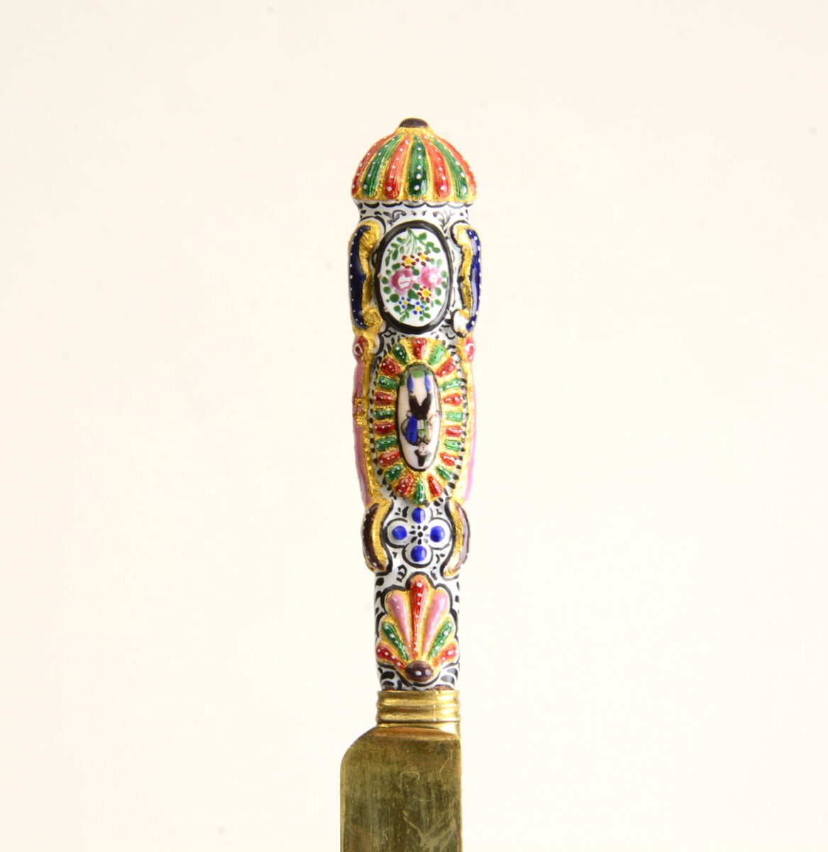 Wiener Biedermeier Silber Besteckset in Lederetui – Bild 6
