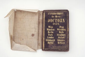 Unterschrift der Herrn Doctorn 1858. Notizbuch